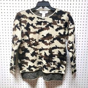 Workshop Republic Camo High Low Sweater XS NWT